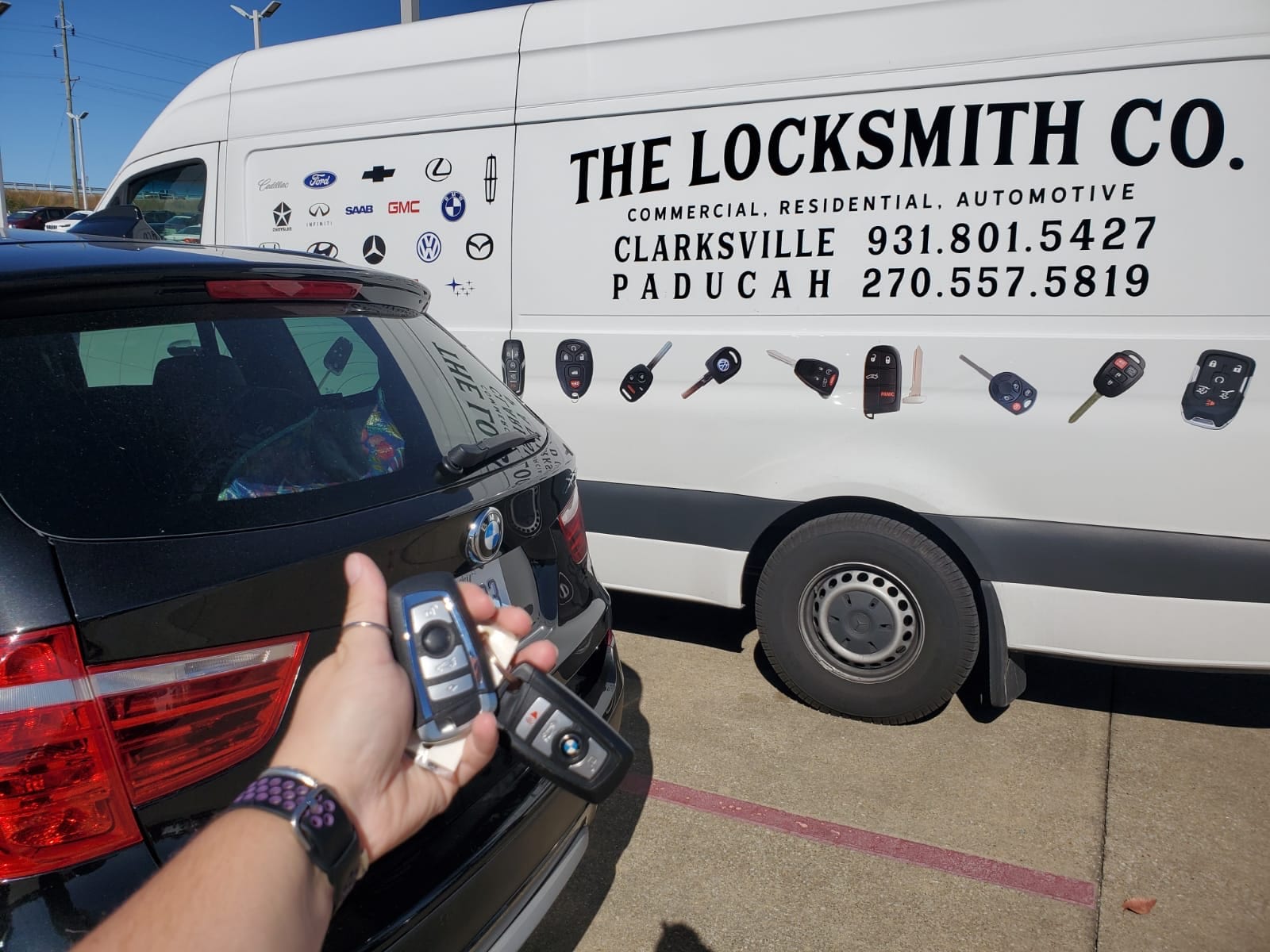 The Locksmith Company Van for car key FOB programming in Clarksville TN